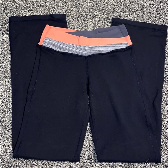 Lululemon legging pants black orange size 4 - Picture 1 of 7
